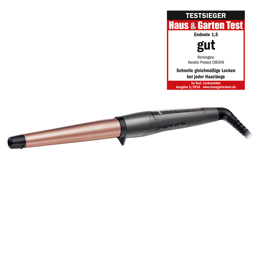 Keratin Protect kegelförmiger Lockenstab