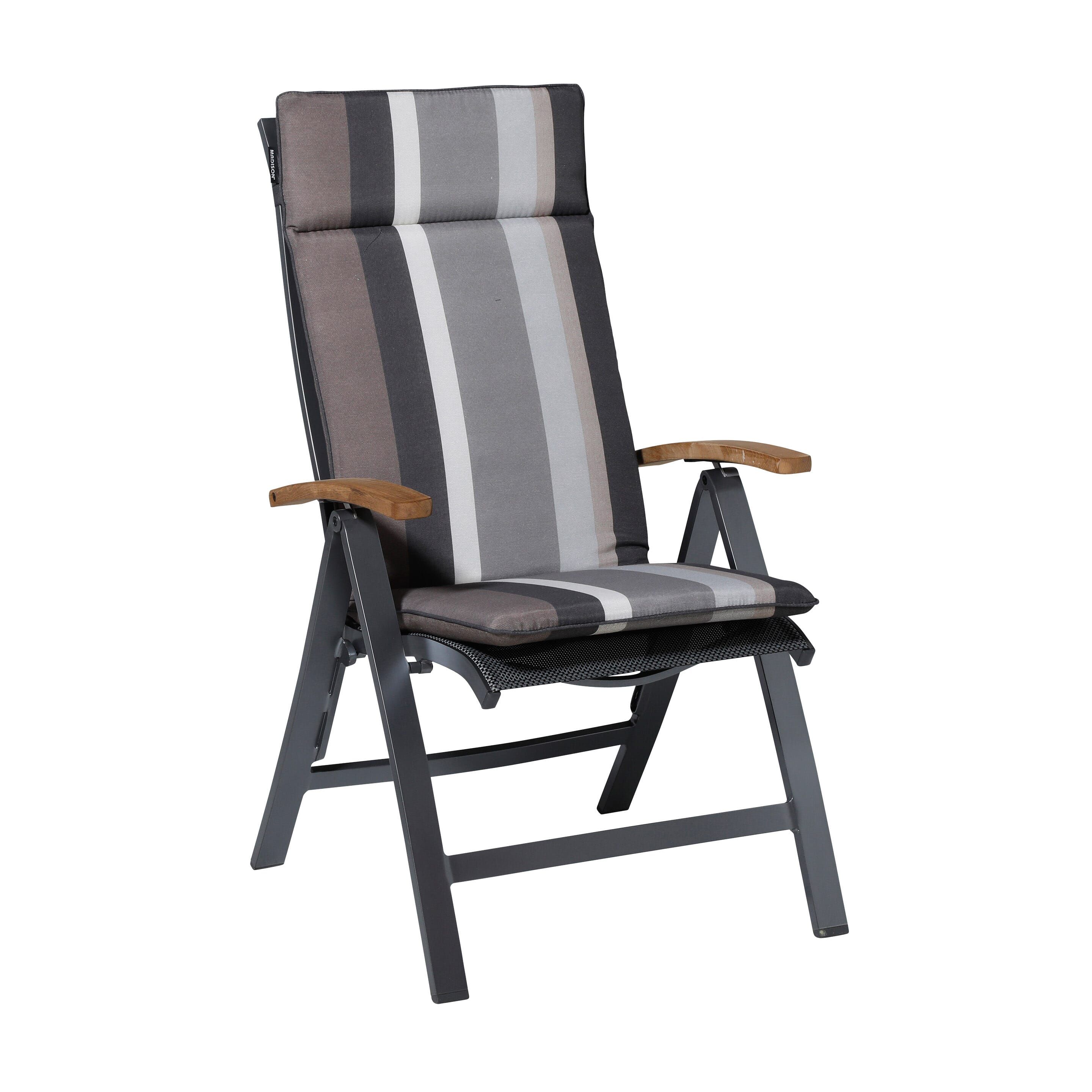 Madison Stripe Grey 120x50 Kissen mit hoher Rückenlehne