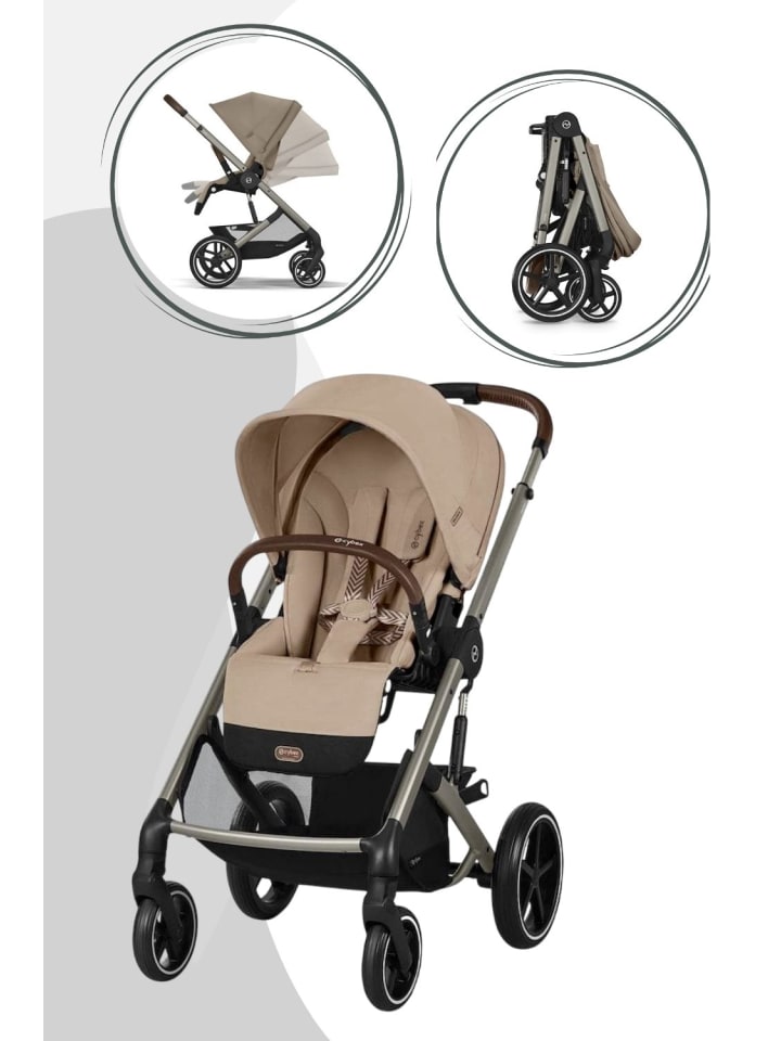 Cybex Cybex Balios S Lux Kinderwagen - Farbe: Almond Beige / Gestell Taupe günstig kaufen onesize