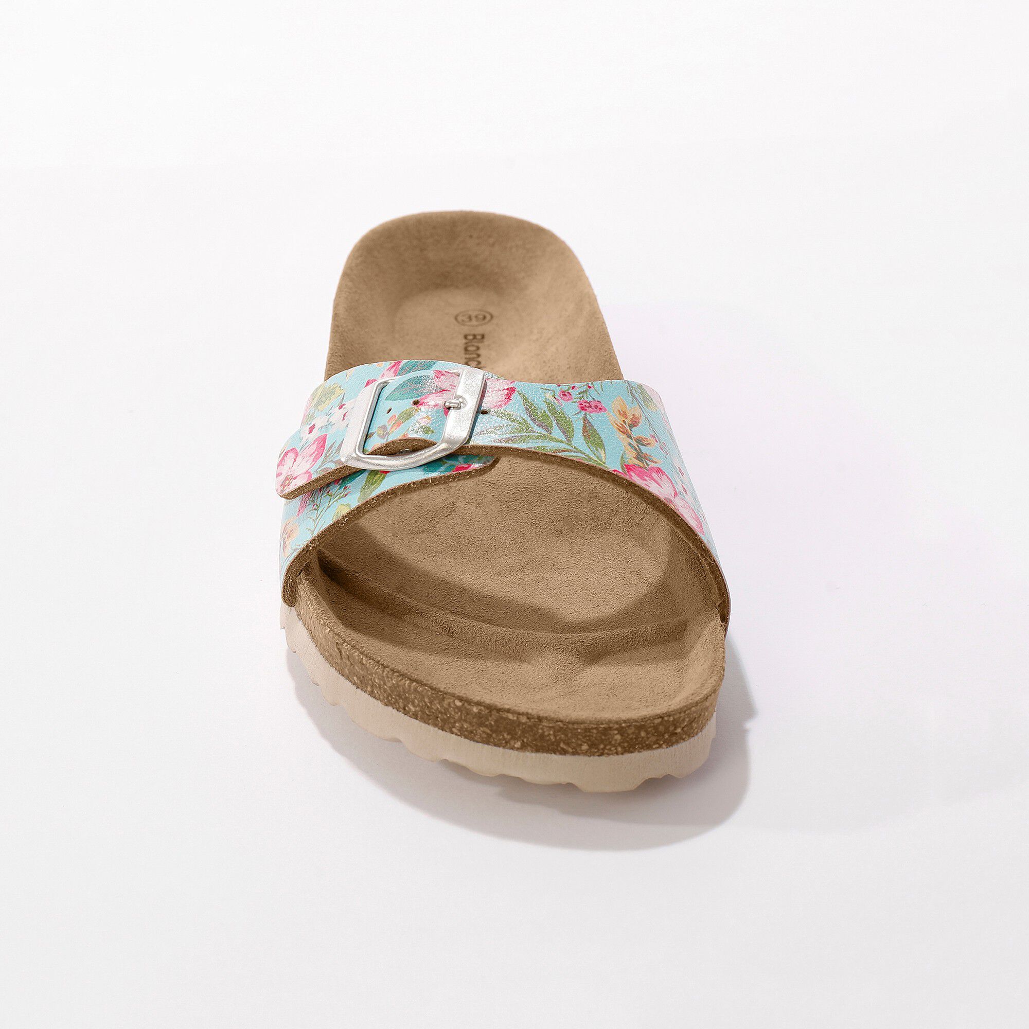 Mules plates à boucle réglable