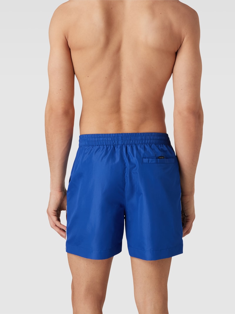 Badehose mit Label-Details in royalblau