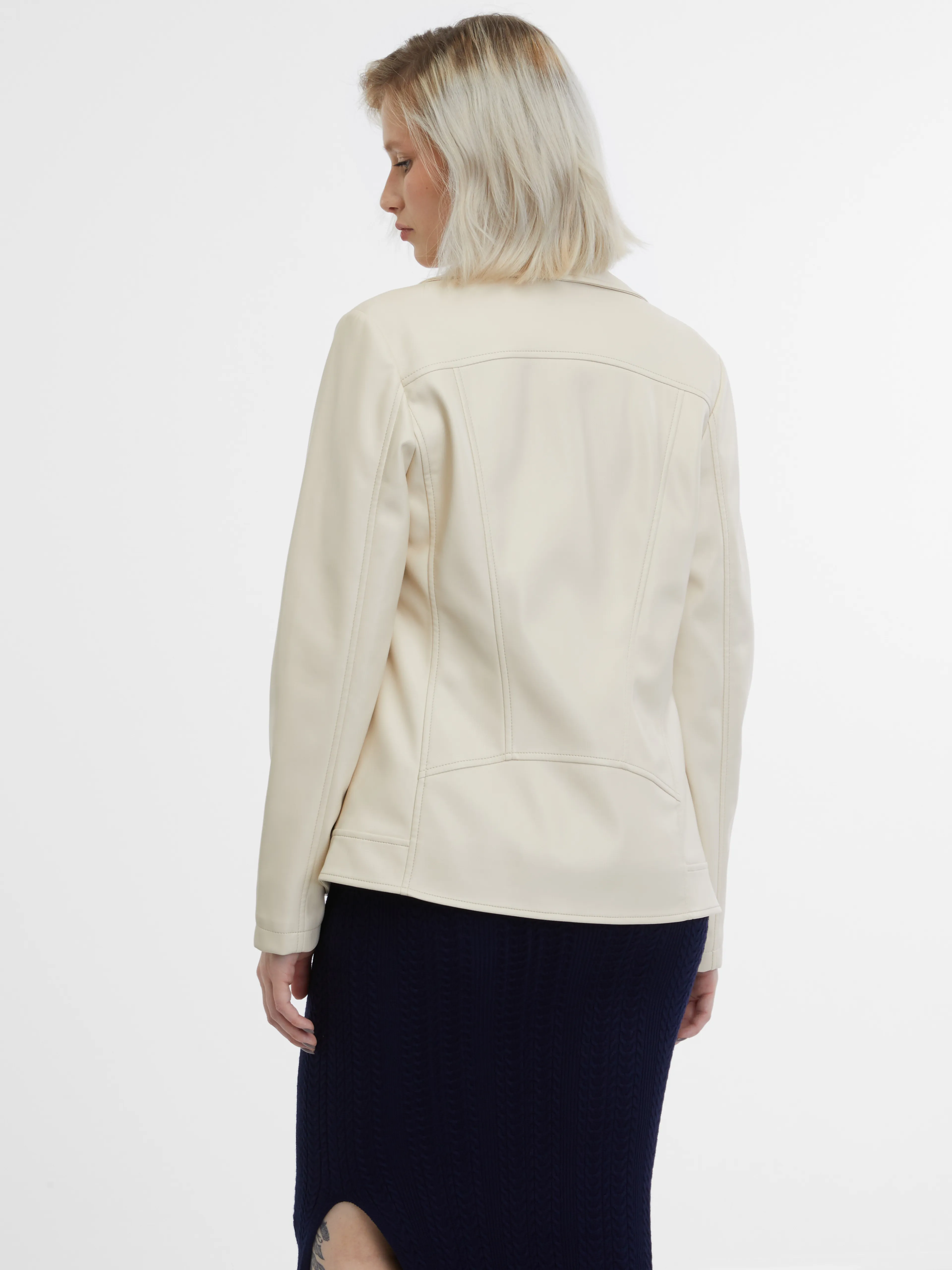 Beige Damen Lederjacke ORSAY