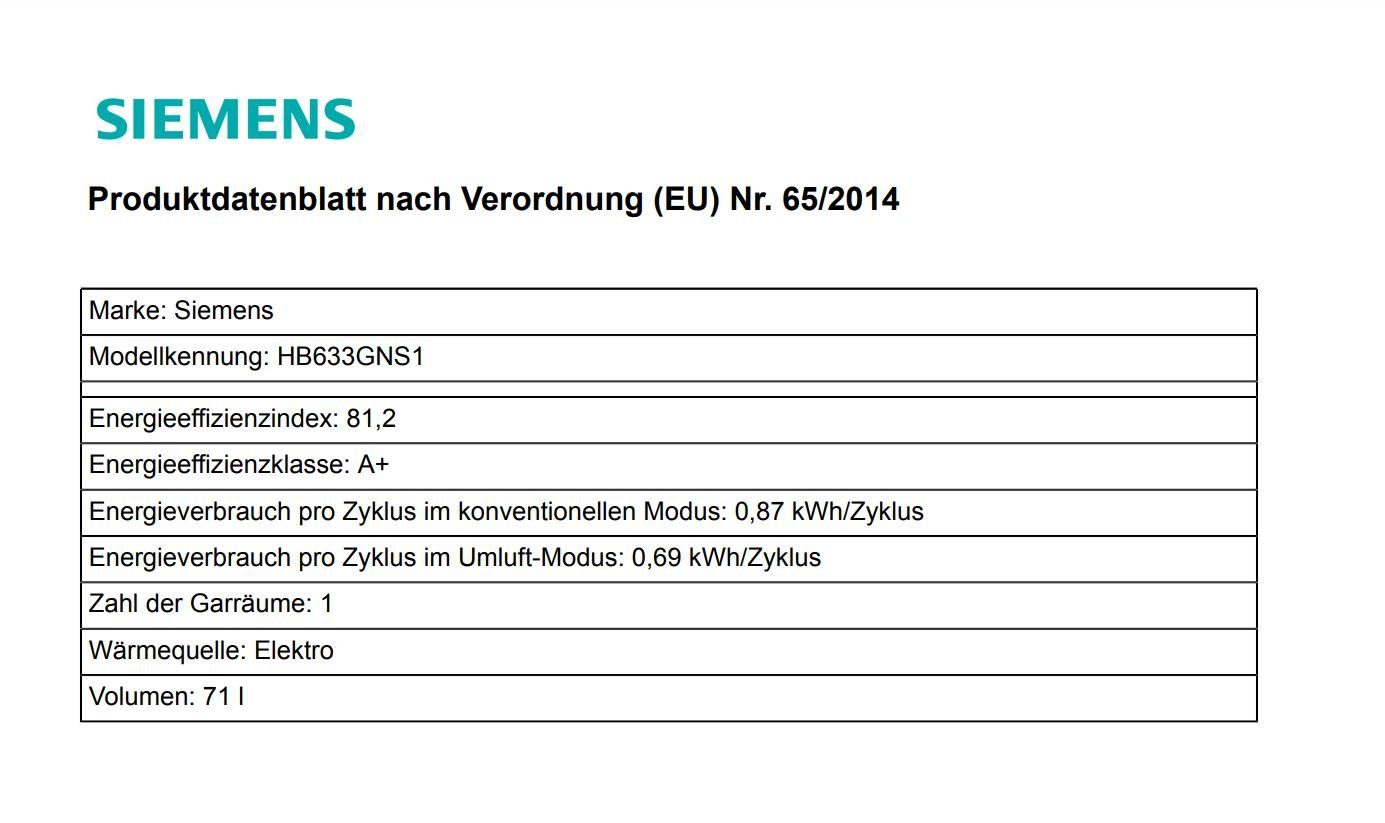 SIEMENS Backofen-Set Kindersicherung mit Midea Induktionskochfeld Booster autark, 60 cm