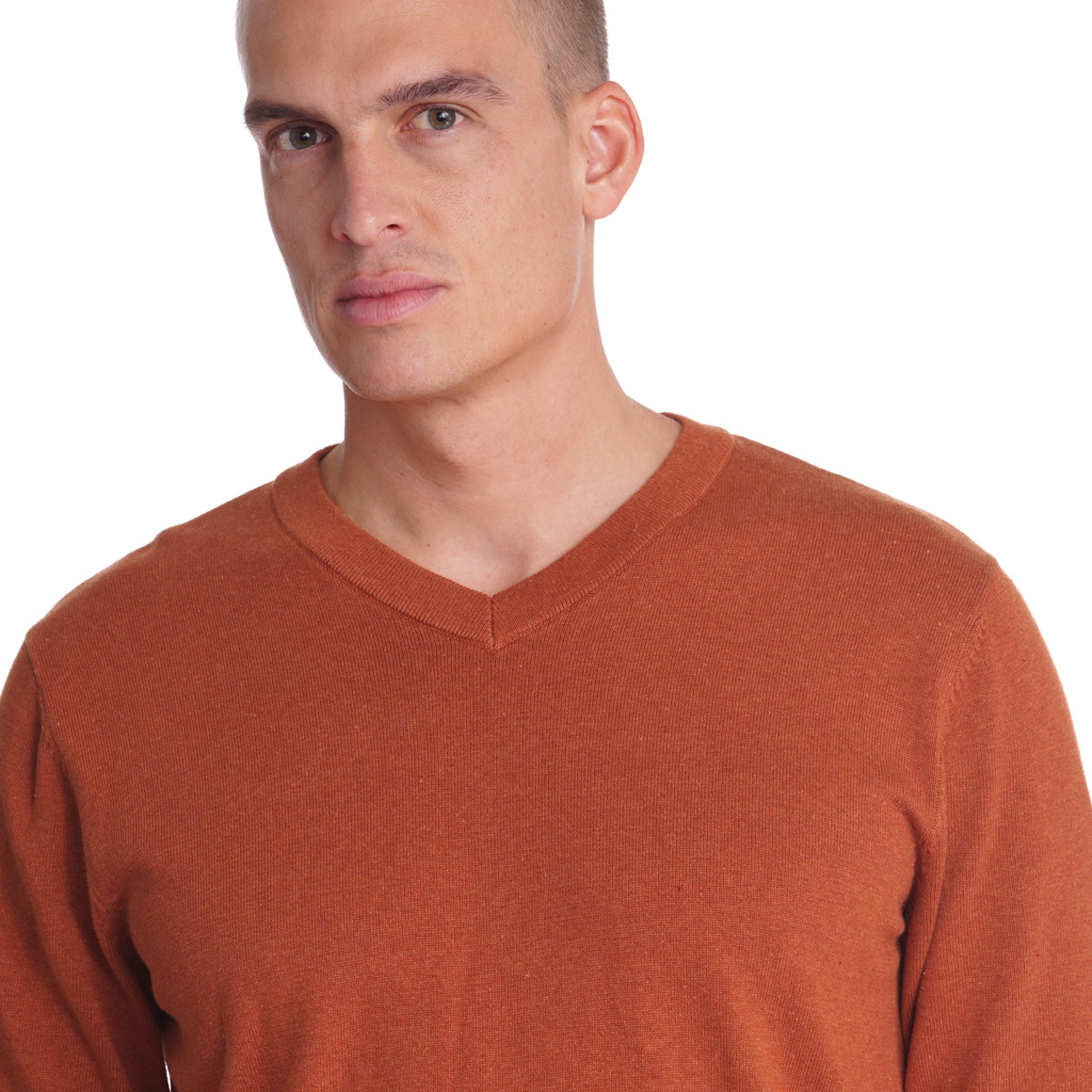 Herren Feinstrickpullover mit V-Ausschnitt