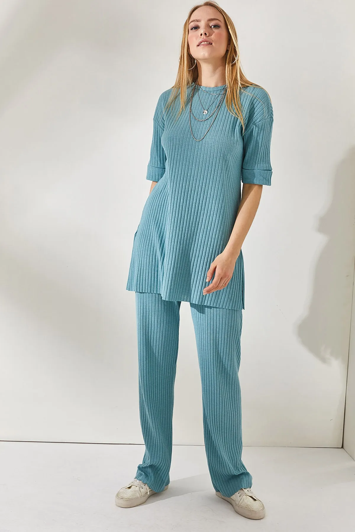 Olalook  Mintgrüner Lycra-Anzug mit kurzen Ärmeln für Damen, Unterteil, TKM-19000191