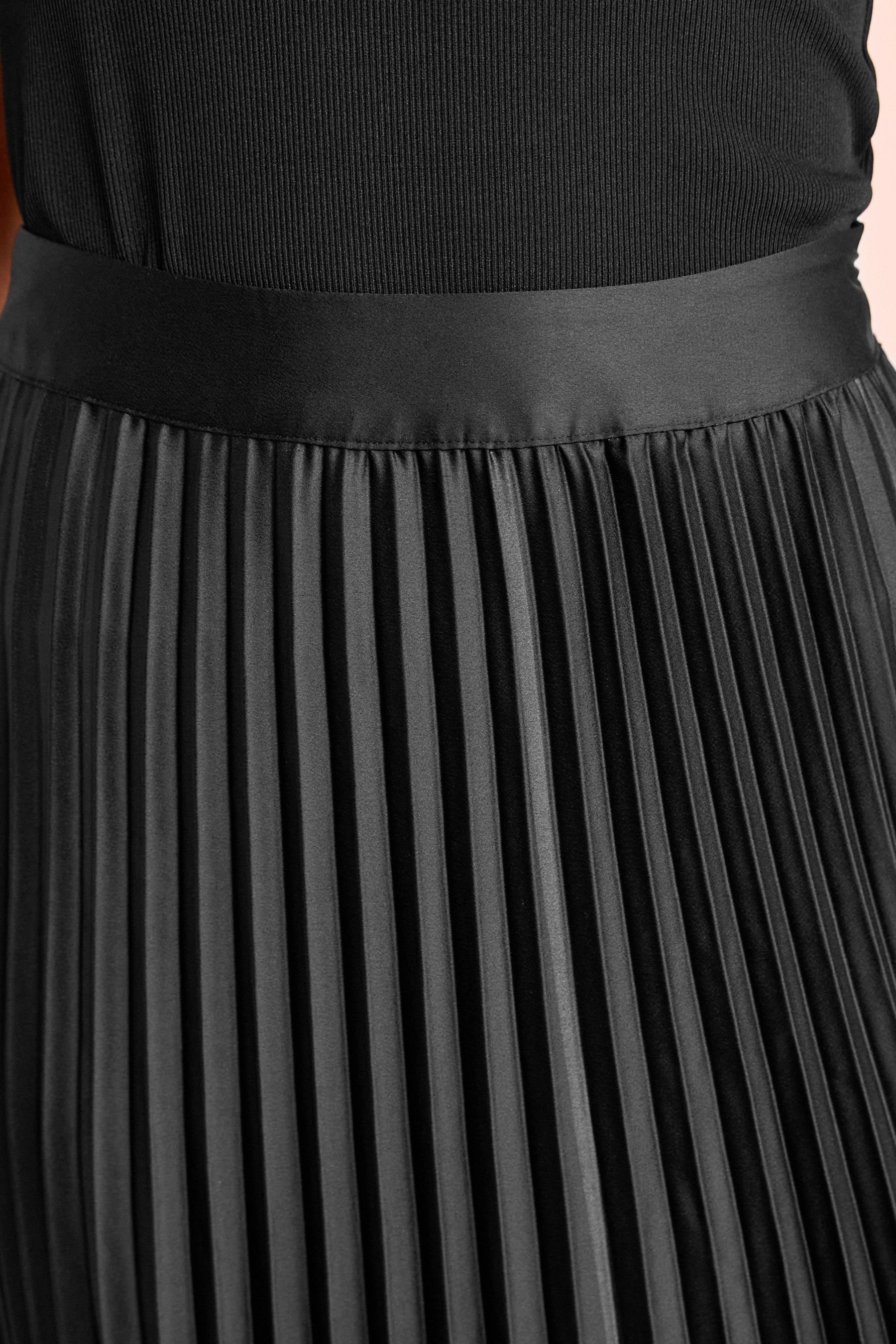 Next Faltenrock Midi-Faltenrock aus Satin (1-tlg)