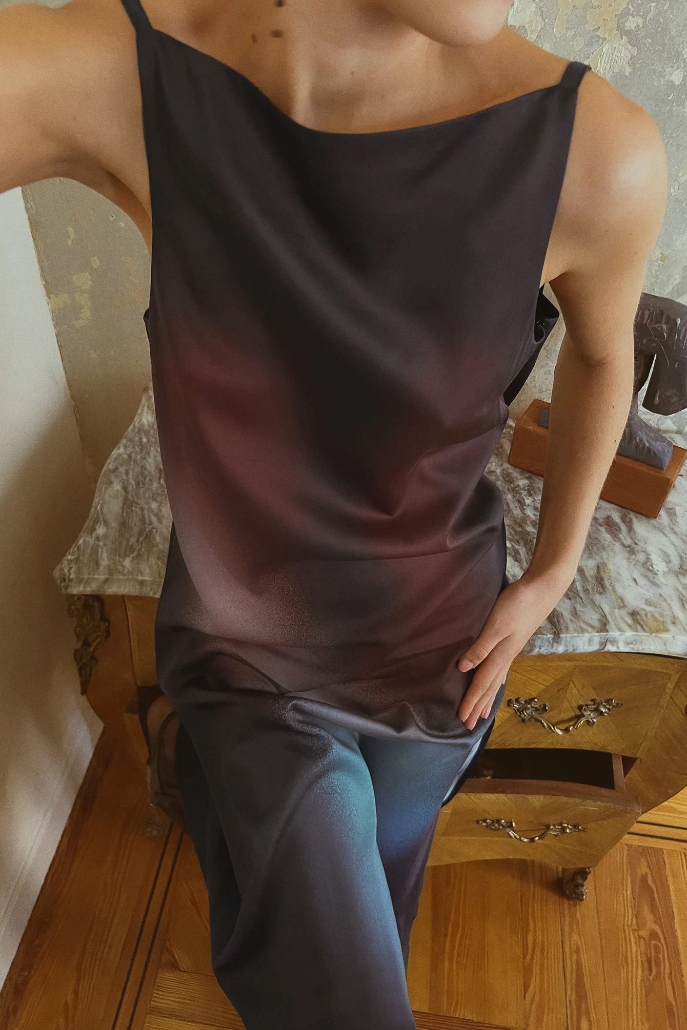 Midikleid mit gebundenen Schultern