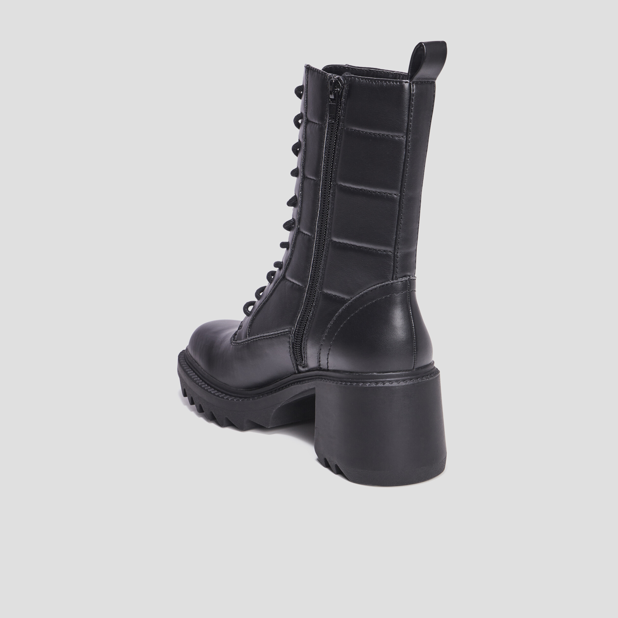 Bottes à talons crantées noir femme | La Halle