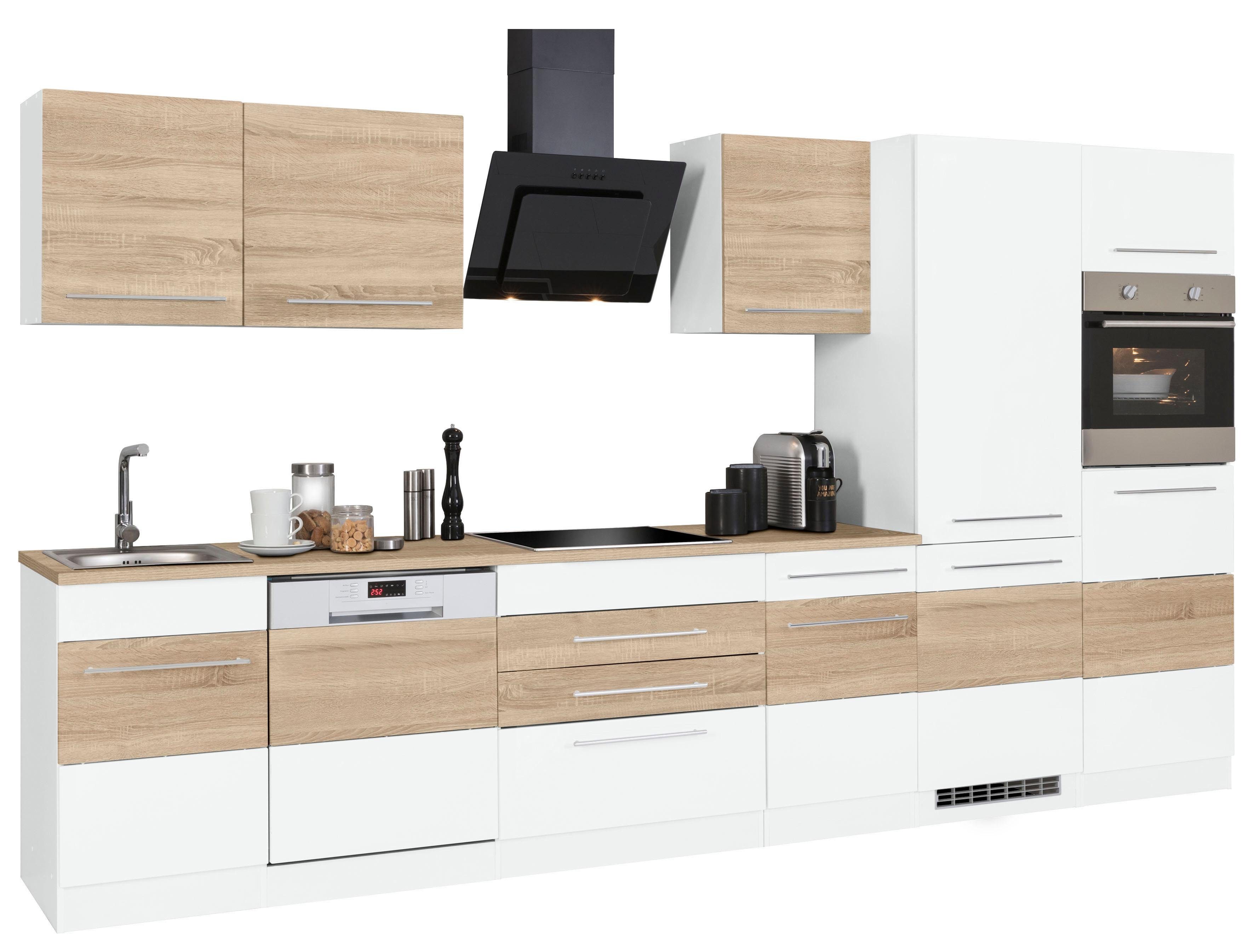 HELD MÖBEL Küchenzeile Trient, mit E-Geräten, Breite 360 cm