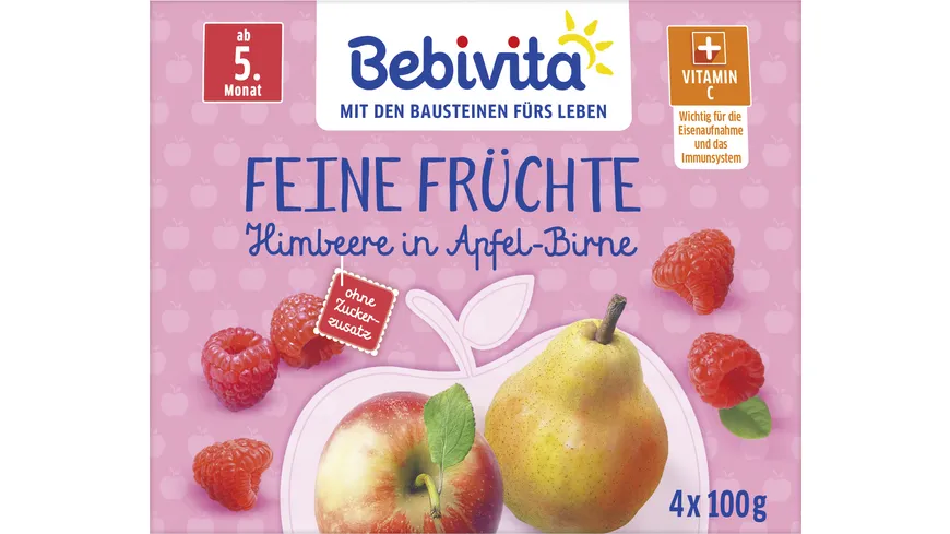 Bebivita Feine Früchte Himbeere in Apfel-Birne 400 g