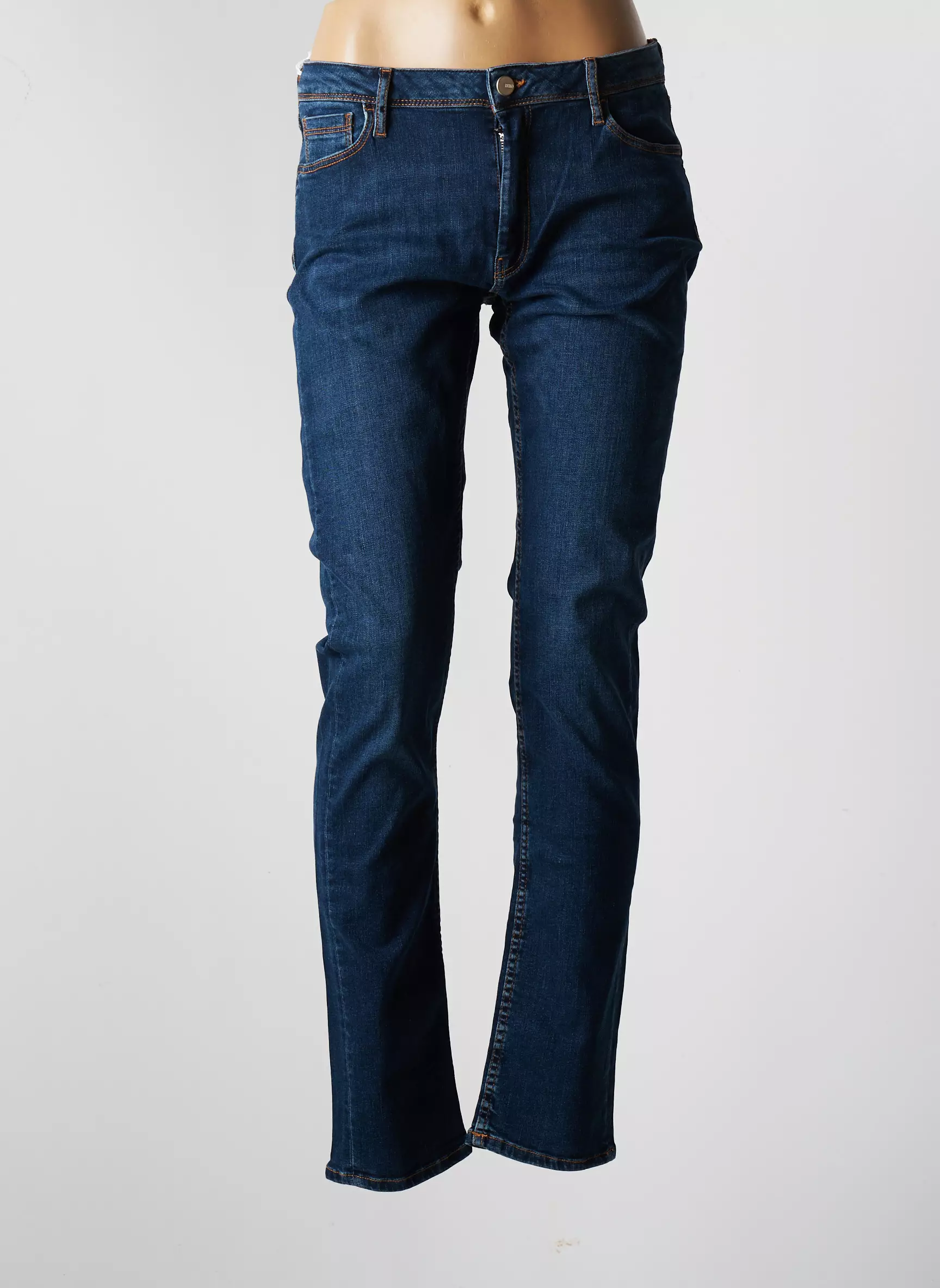 Reiko Jeans Coupe Slim Femme couleur bleu