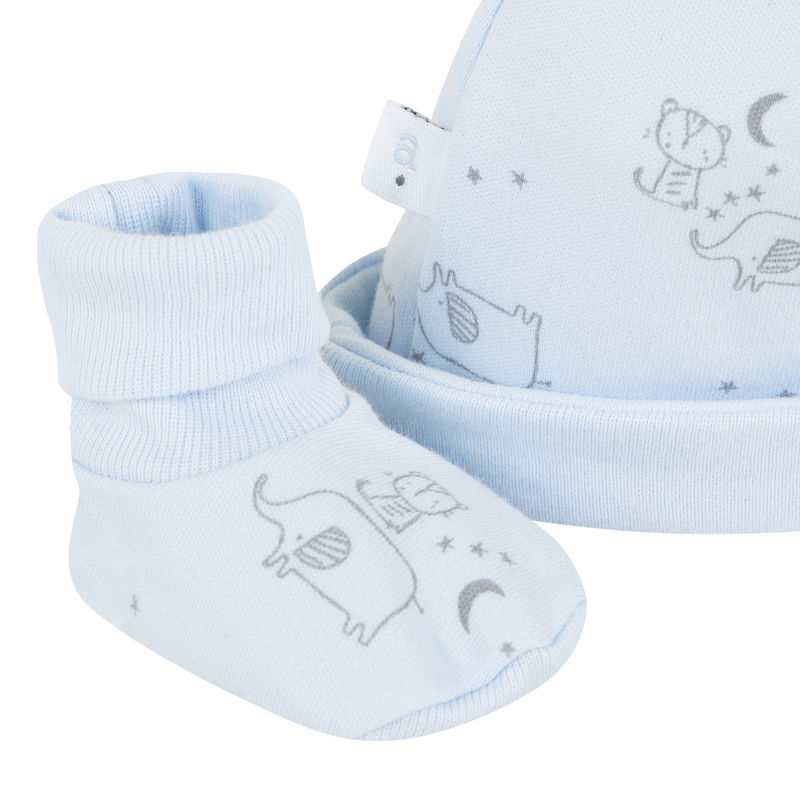 Accessoires maternité bleus coton bio naissance Absorba