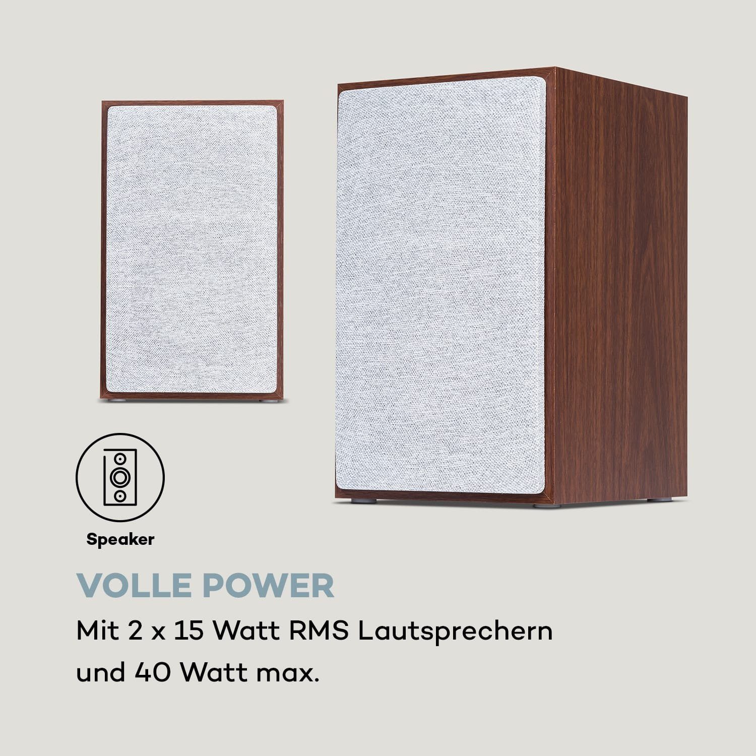 Auna Connect System Stereoanlage (Internet/DAB+/FM Radio, 30 W, Internetradio Küchenradio Digitalradio mit Bluetooth Musikanlage)