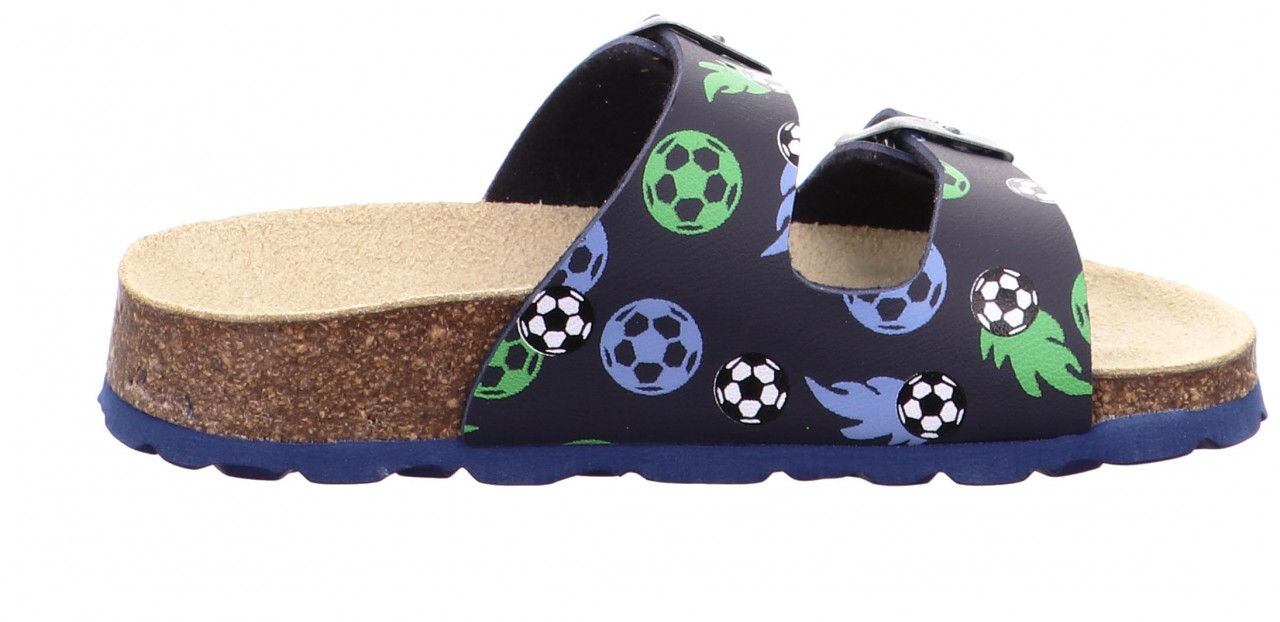 FUSSBETTPANTOFFEL - Blau/GrünPantoffel mit Schnalle