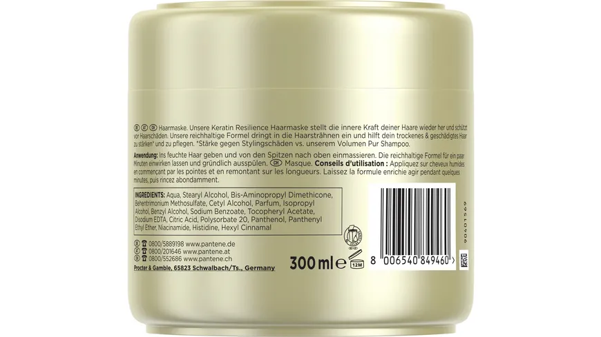 Pantene PRO-V Unendlich Lang Keratin Haarmaske 300 ml