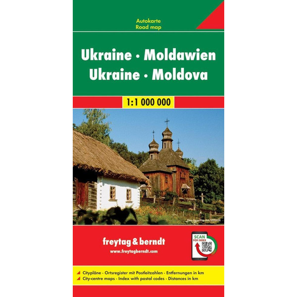 Ukraine - Moldawien, Autokarte 1:1 Million - Straßenkarte