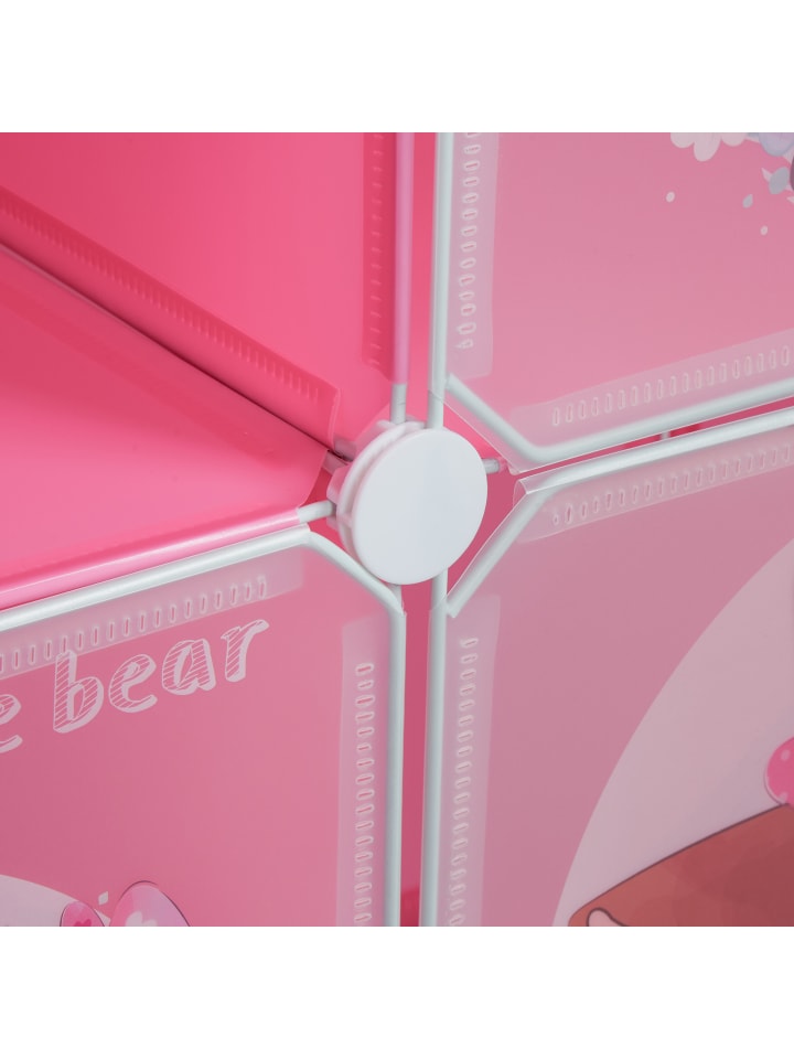 relaxdays Kinder-Steckregal in Rosa - (B)110 x (H)145 x (T)37 cm günstig kaufen onesize