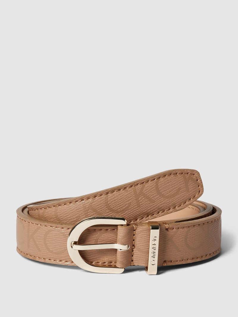 Gürtel mit Label-Print in sand