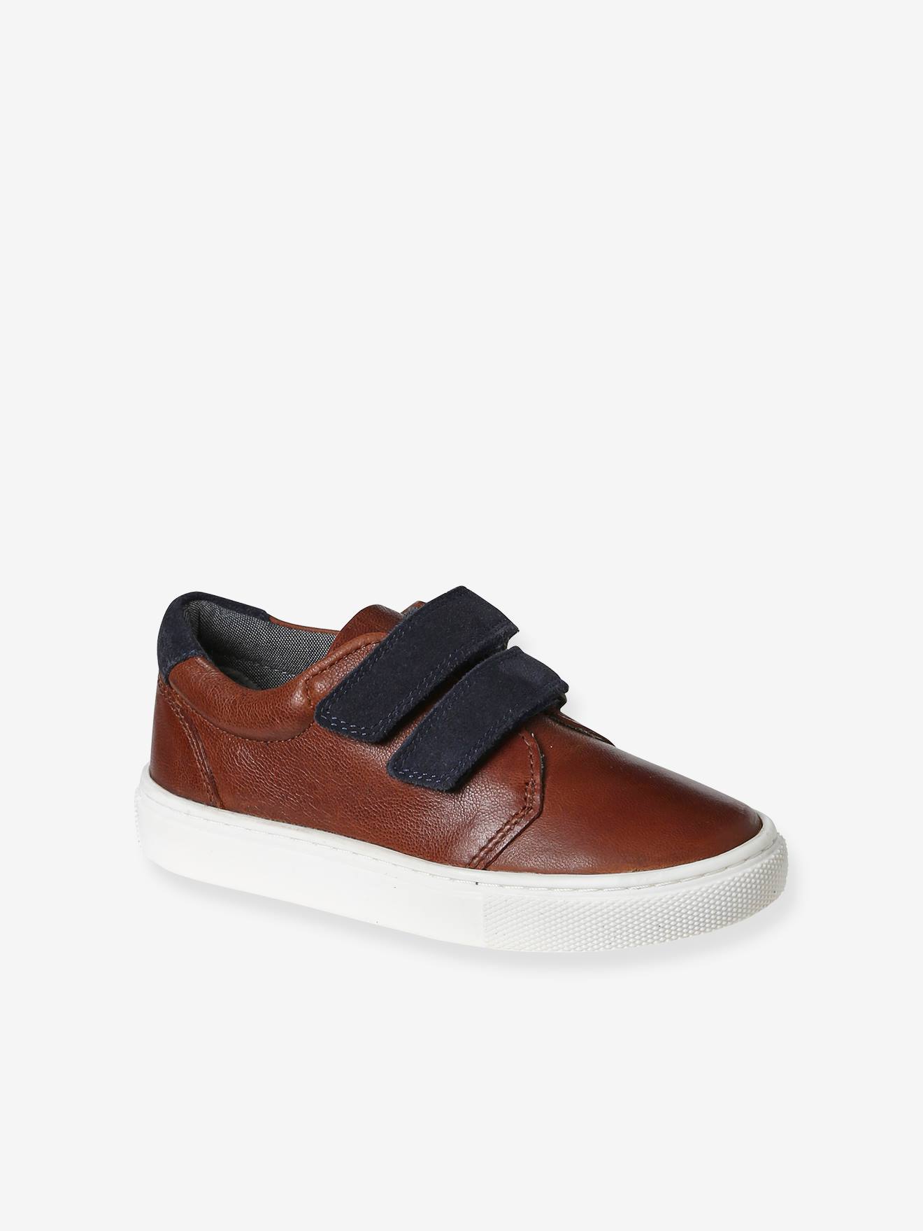 Vertbaudet Kinder Klett-Sneakers - braun