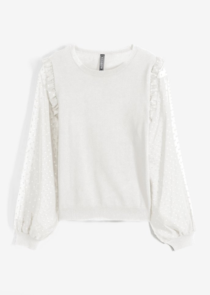 Pullover mit Spiztenärmeln
