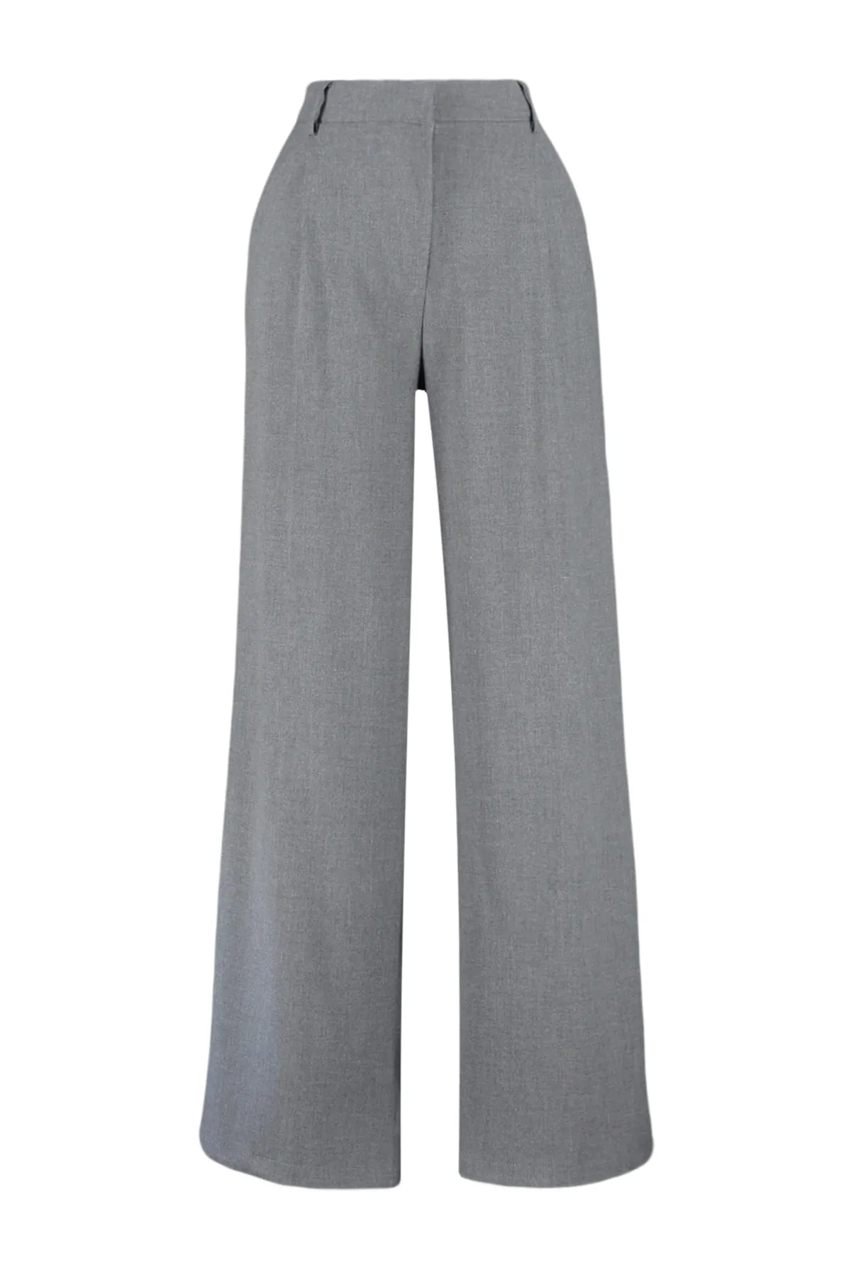 Trendyol Collection  Anthrazitfarbene Palazzo-/Webhose mit extra weitem Bein TWOSS23PL00062