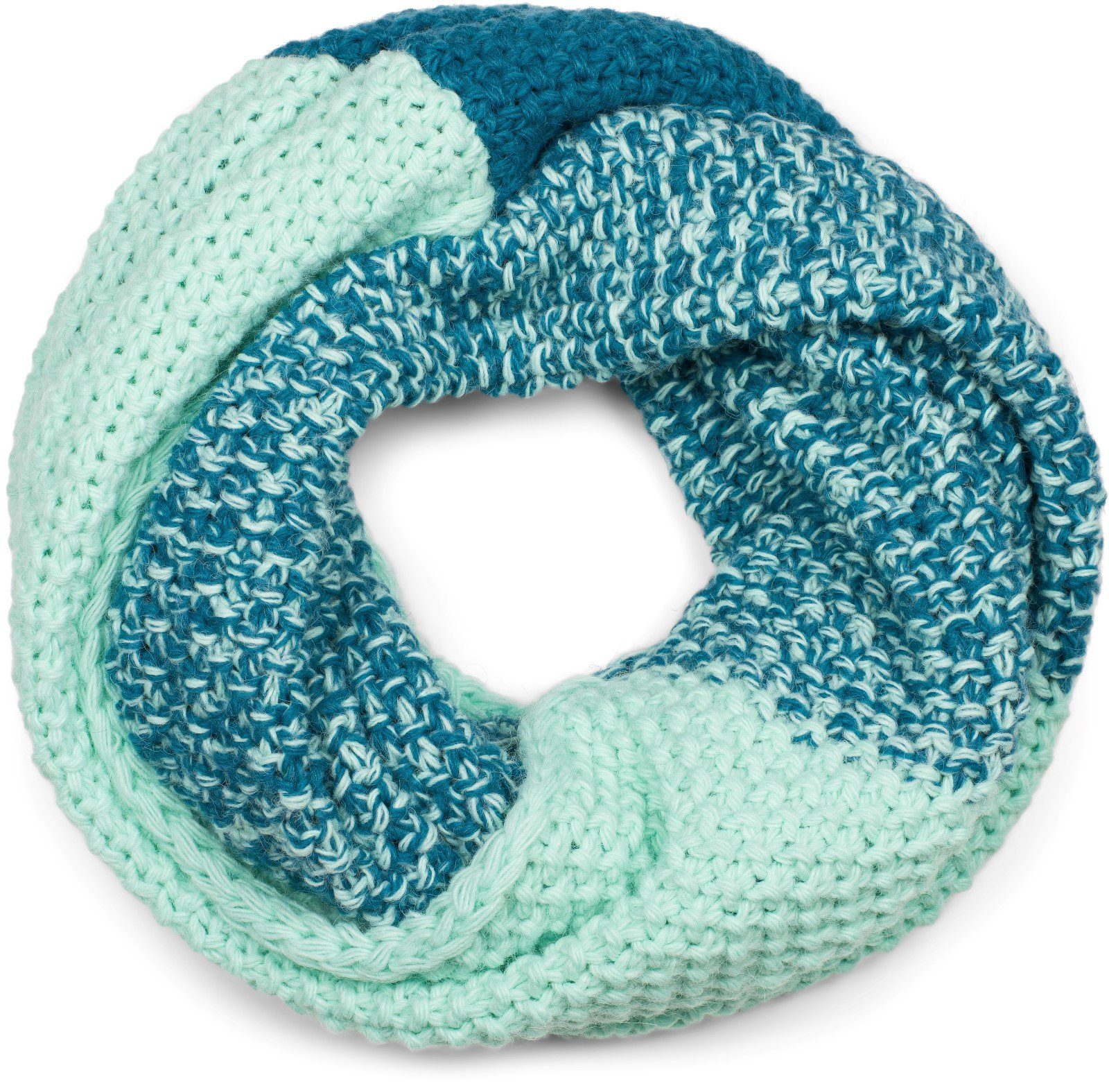 styleBREAKER Strickschal, (1-St), 2-Farbiges Ombré Strick Loop