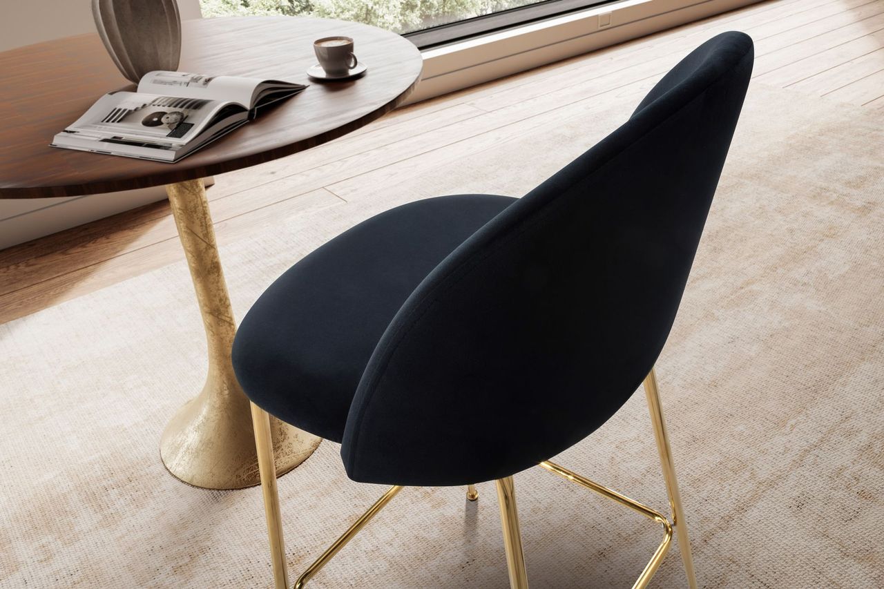 Wohnling Barhocker 2er Set Samt