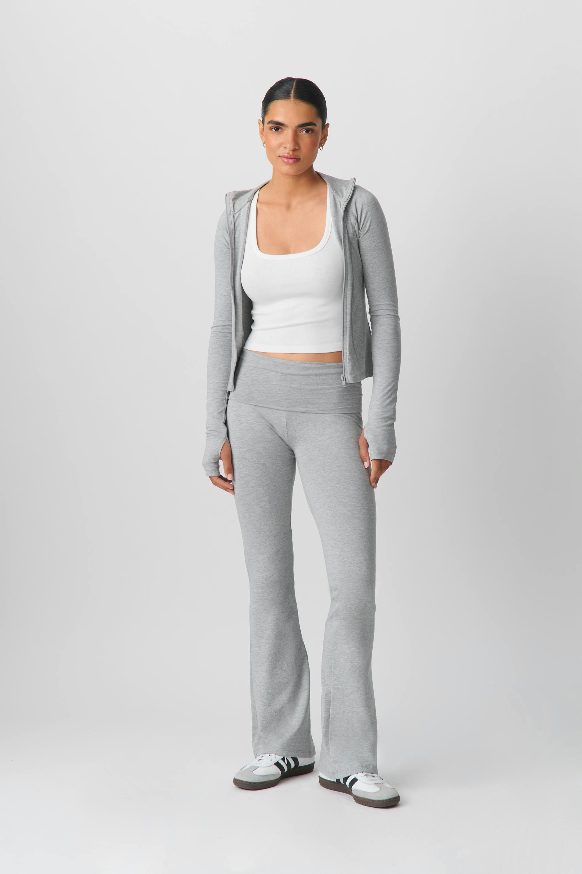 Soft touch folded trouser