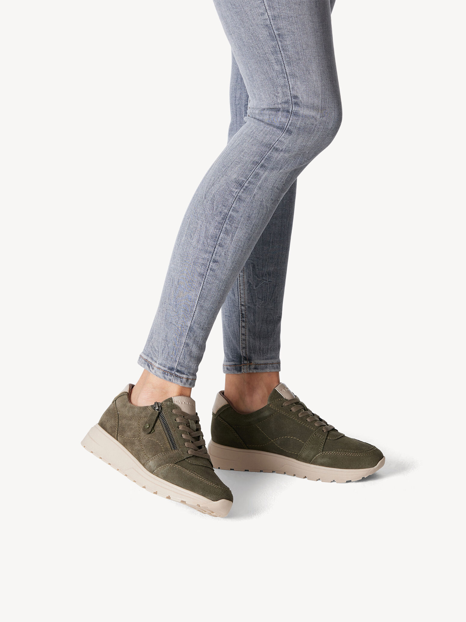 Basket en cuir - vert
