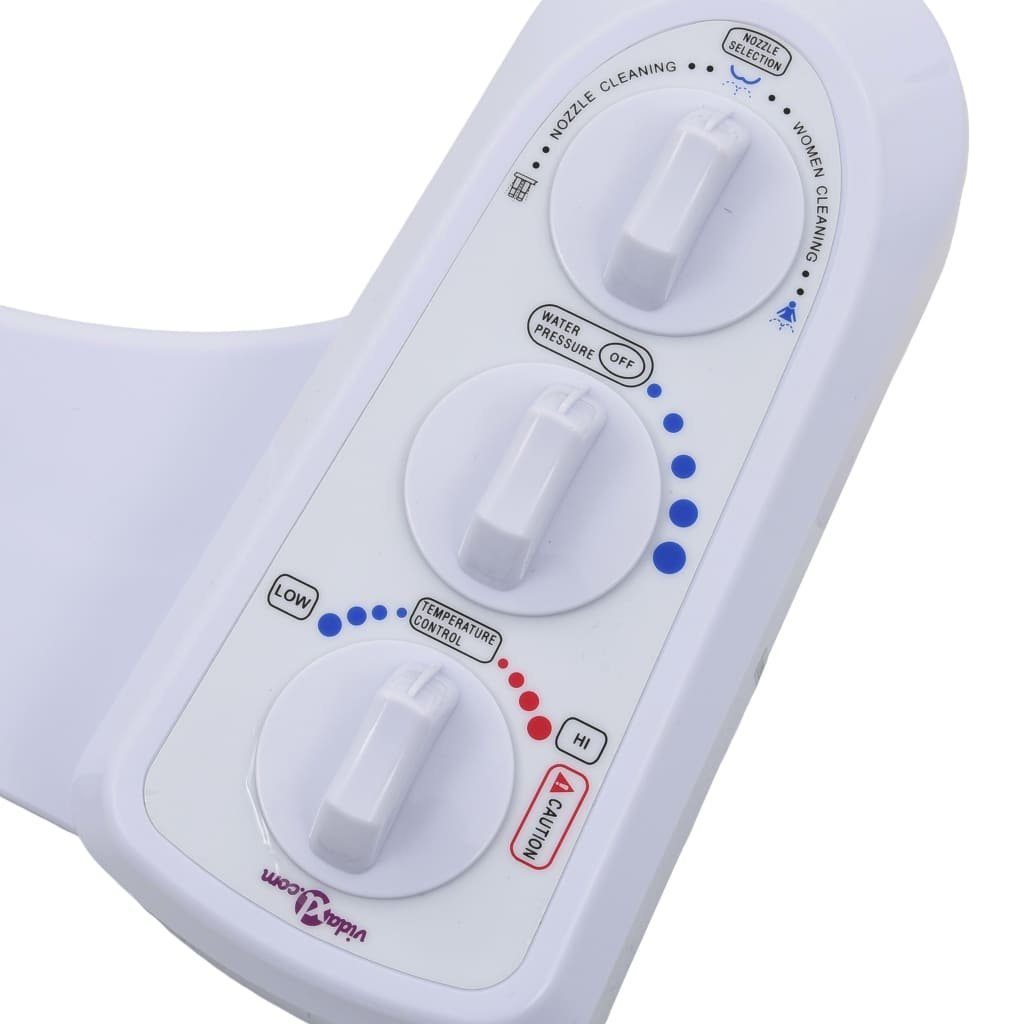 vidaXL Bidet Bidet-Aufsatz für Toilettensitz Heiß- Kaltwasser Doppeldüsen