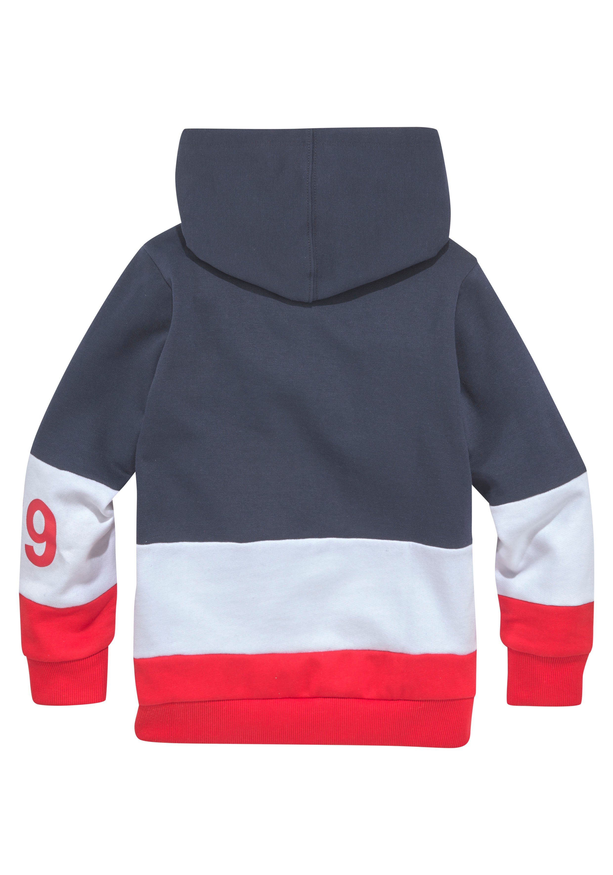 Bench. Kapuzensweatshirt im Colorblock-Design mit Logo-Drucken