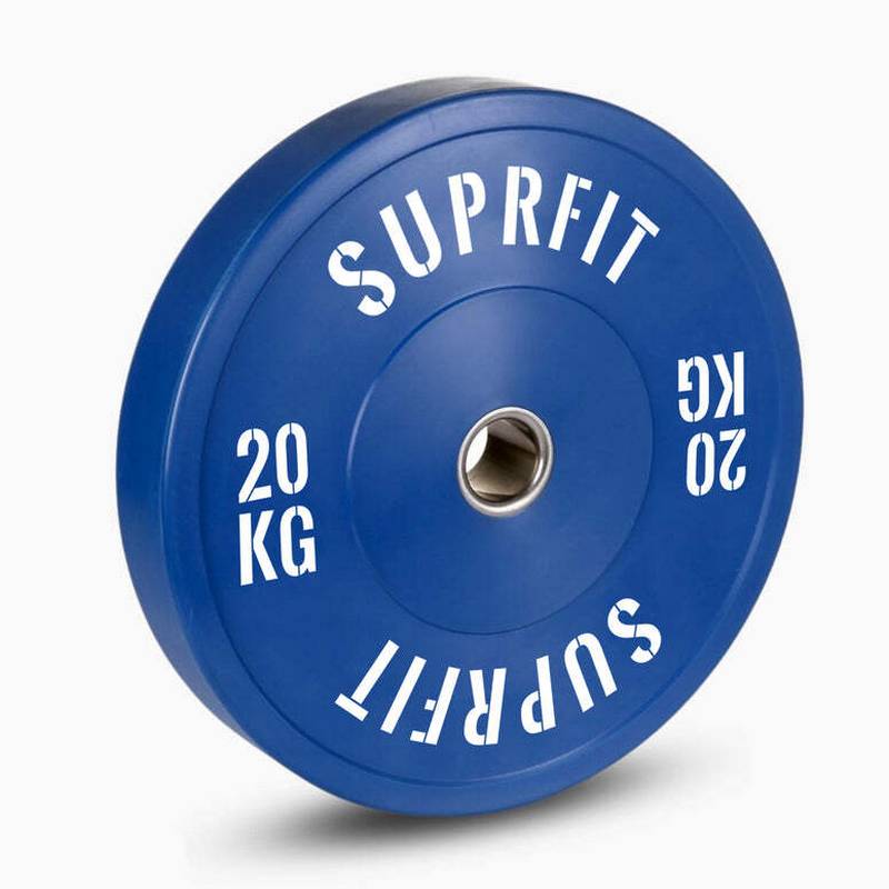 SUPRFIT Bumper Plates Colored White Logo (Paar) Hantelscheiben