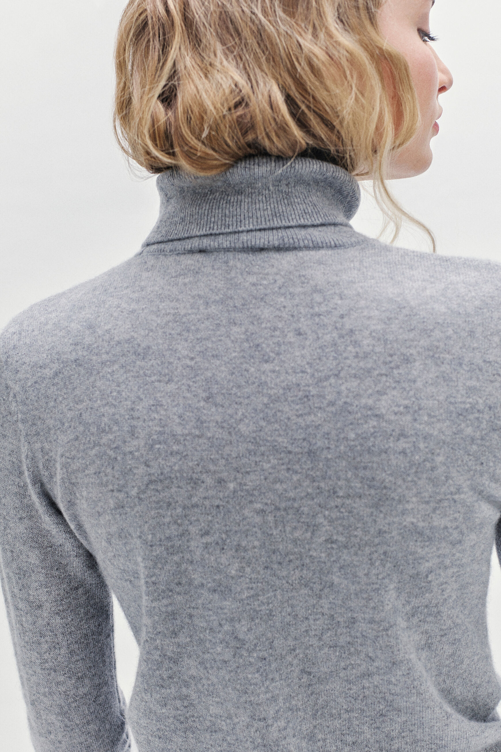 pull dylan b 100% cachemire gris fonce femme
