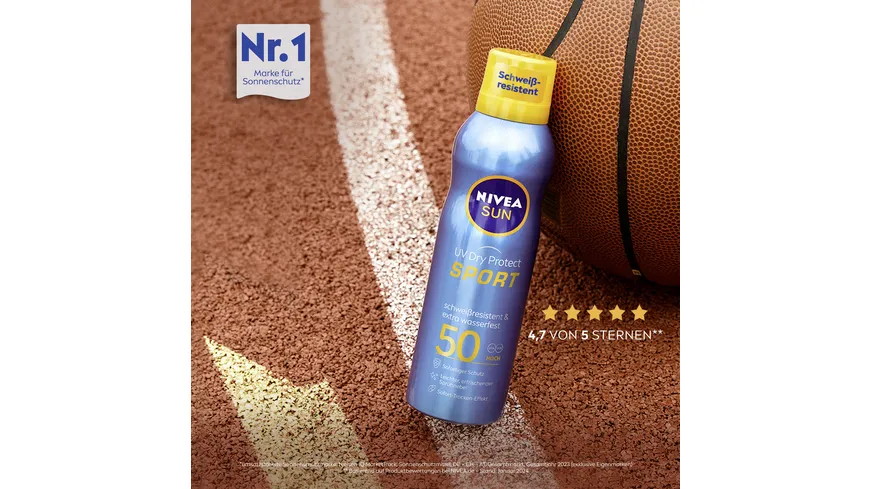 NIVEA SUN UV Dry Protect Sport erfrischendes Spray LF50 200 ml