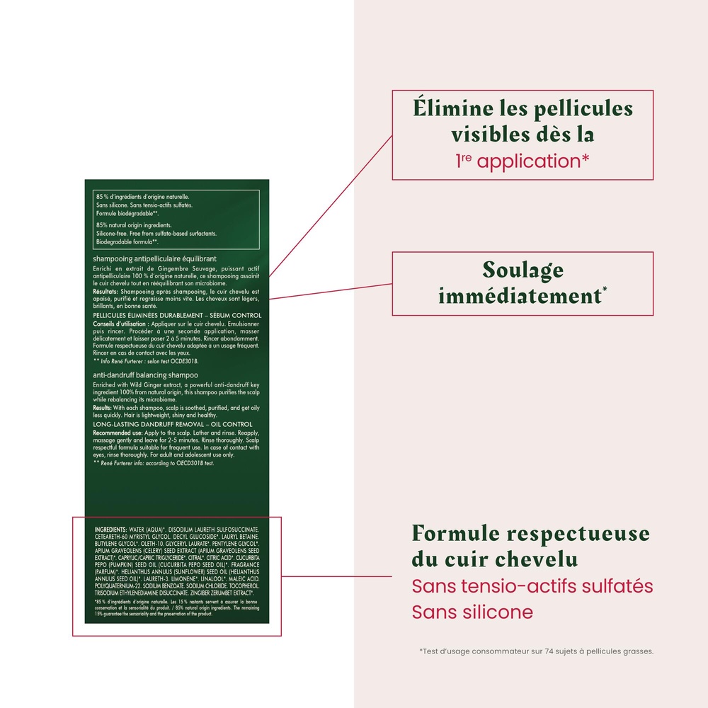 Furterer Néopur - Shampooing antipelliculaire pel licules grasses Shampoing