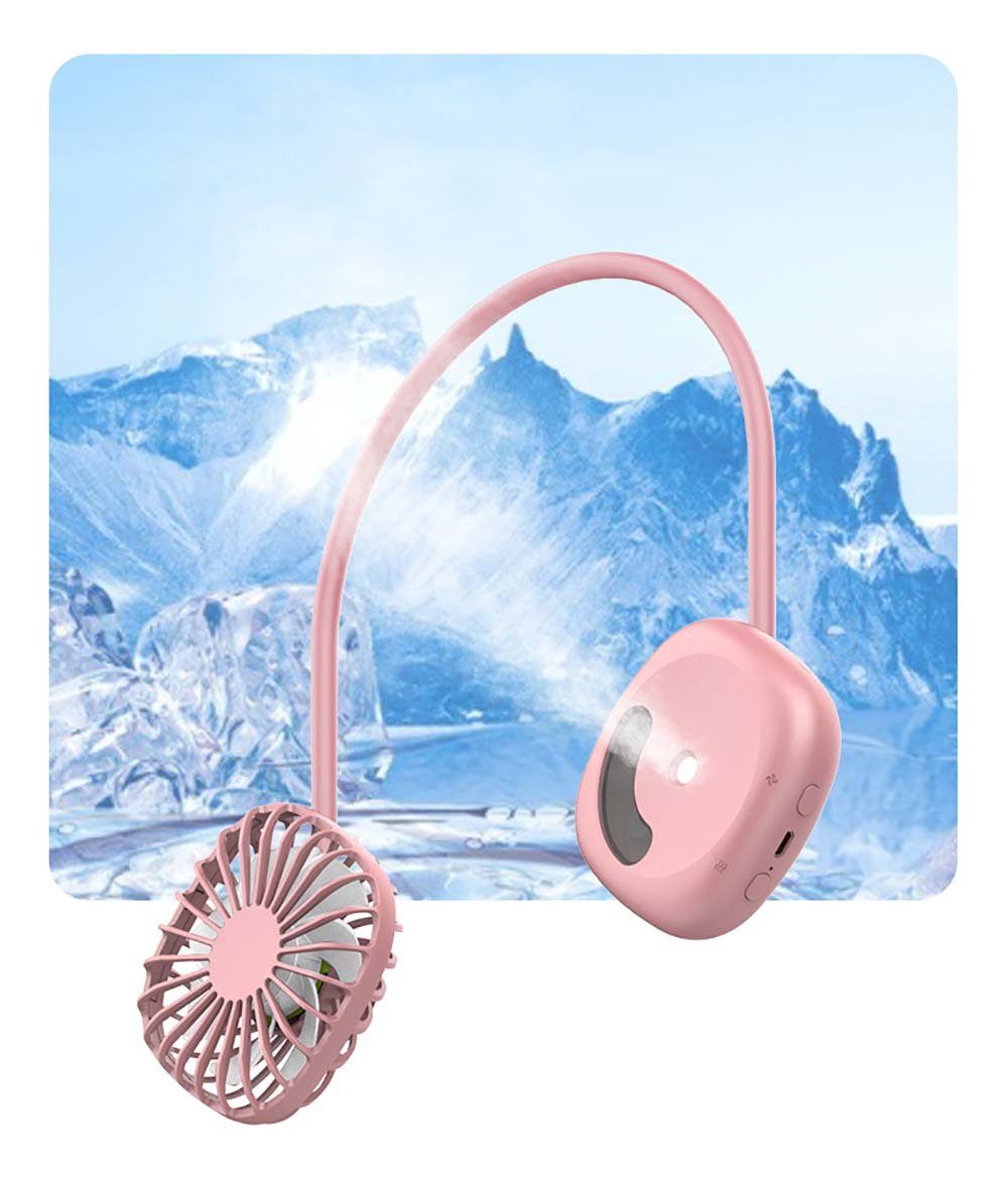 aikidio Handfächer Neuer leiser, wiederaufladbarer USB-Ventilator mit hängendem Hals
