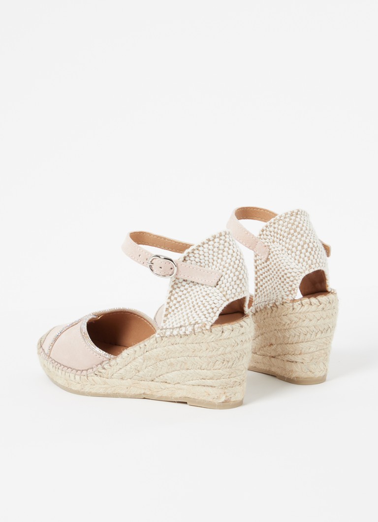 Espadrile Kamii de la Dune London din piele întoarsă, împodobite cu strasuri.