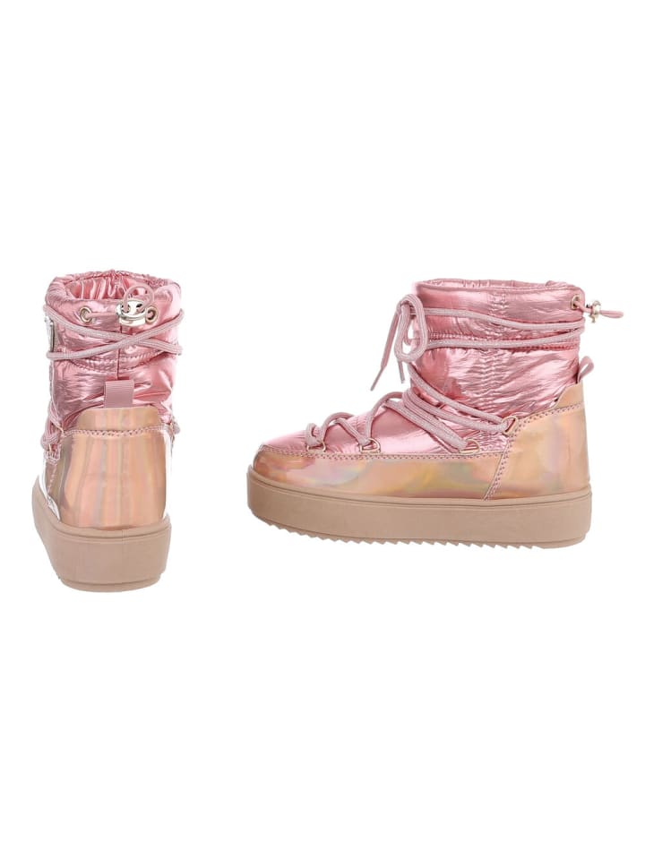 Ital-Design Stiefelette in Pink günstig kaufen 30