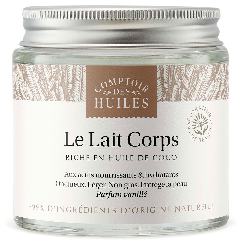 comptoir des huiles Lait Corps bio - Riche en huile de Coco100ml en pot Soin