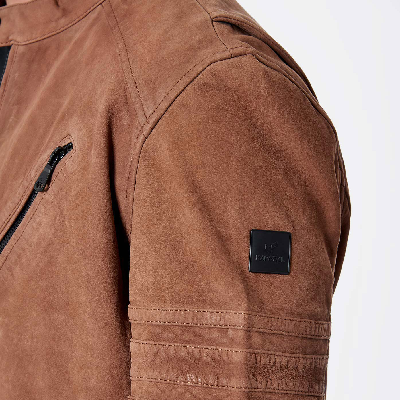 SOMA   Veste en cuir marron Homme