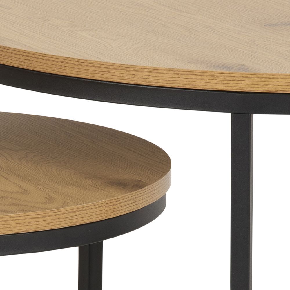 Couchtisch-Set Spiro Eiche Schwarz