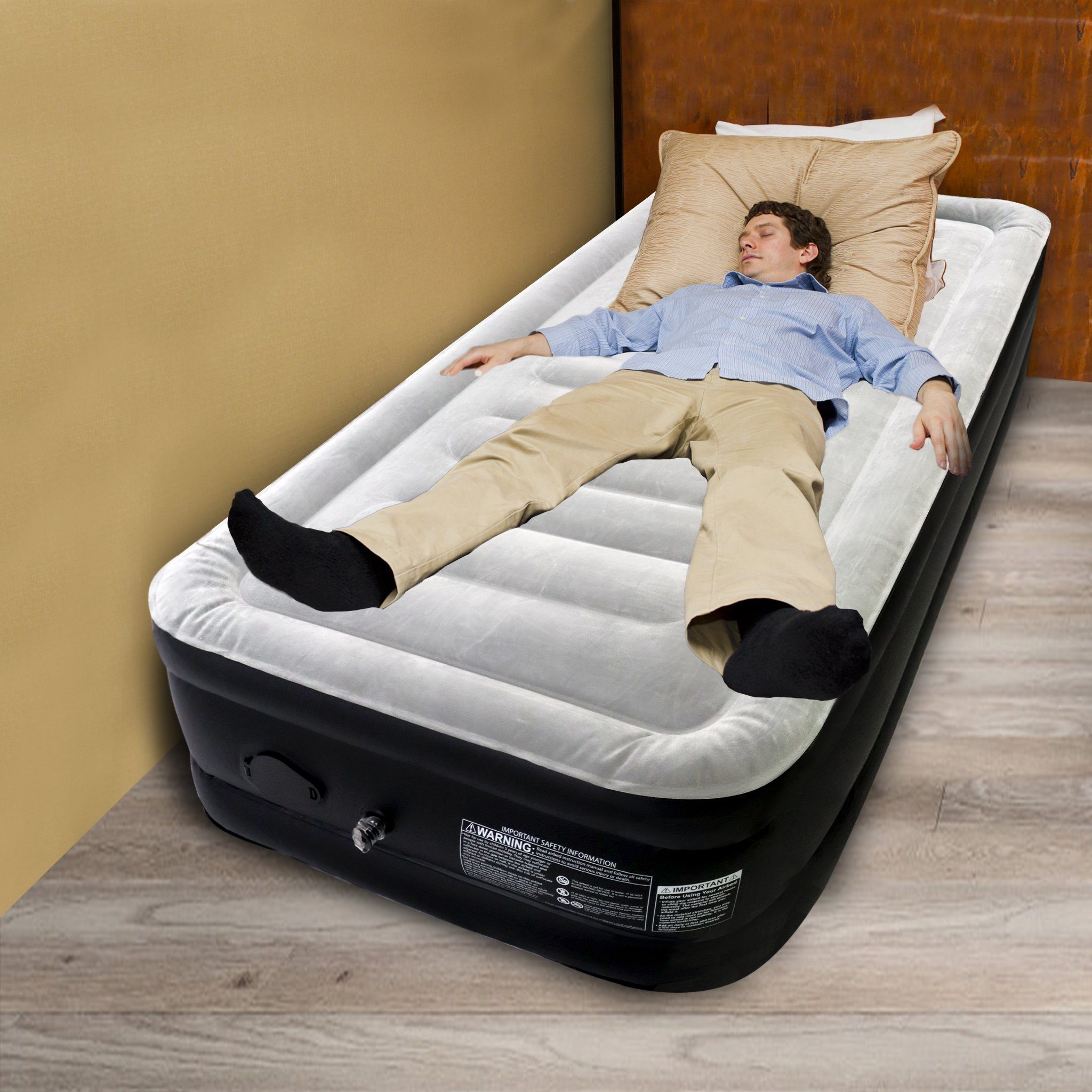 AUFUN Luftbett mit Integrierter Elektrischer Pumpe max 300KG für Camping