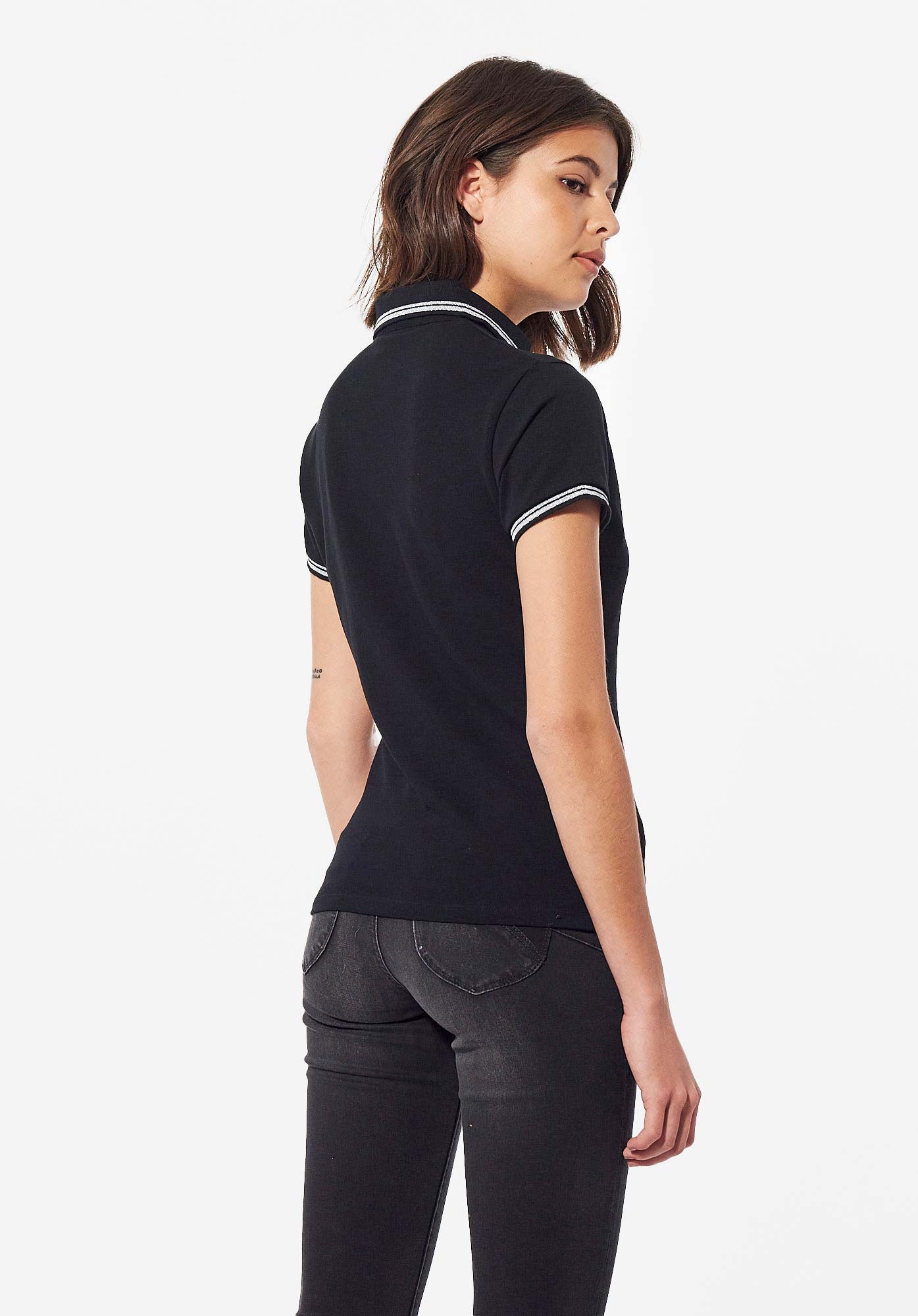 FASIC  Polo noir femme
