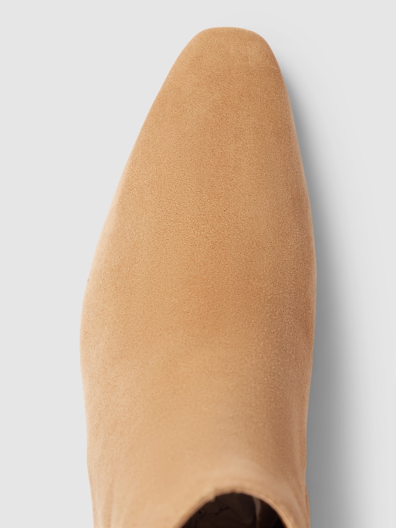 Stiefeletten aus Leder mit Label-Detail Modell 'WILLA' in beige