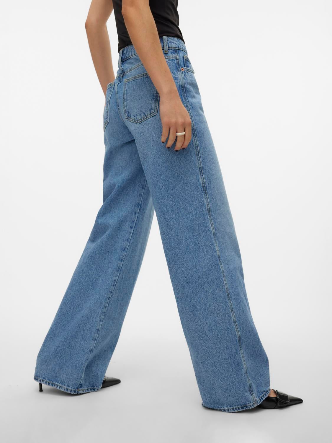 VMREMY Mid Rise Weit geschnitten Jeans