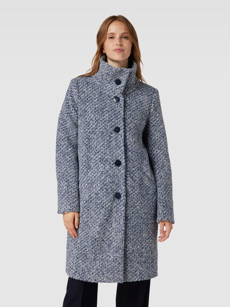Mantel mit Grobstrick Modell 'PALERMO' in blau