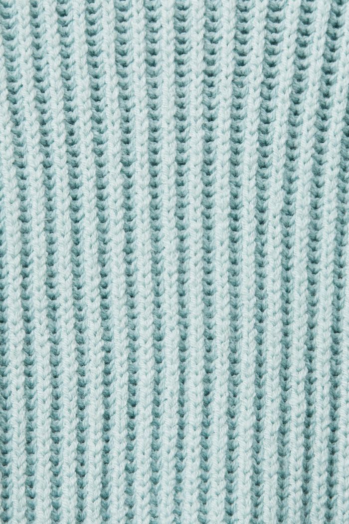 Rippstrickpullover mit Stehkragen