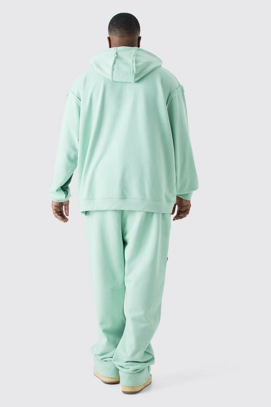 Plus lockere Jogginghose mit rohem Saum