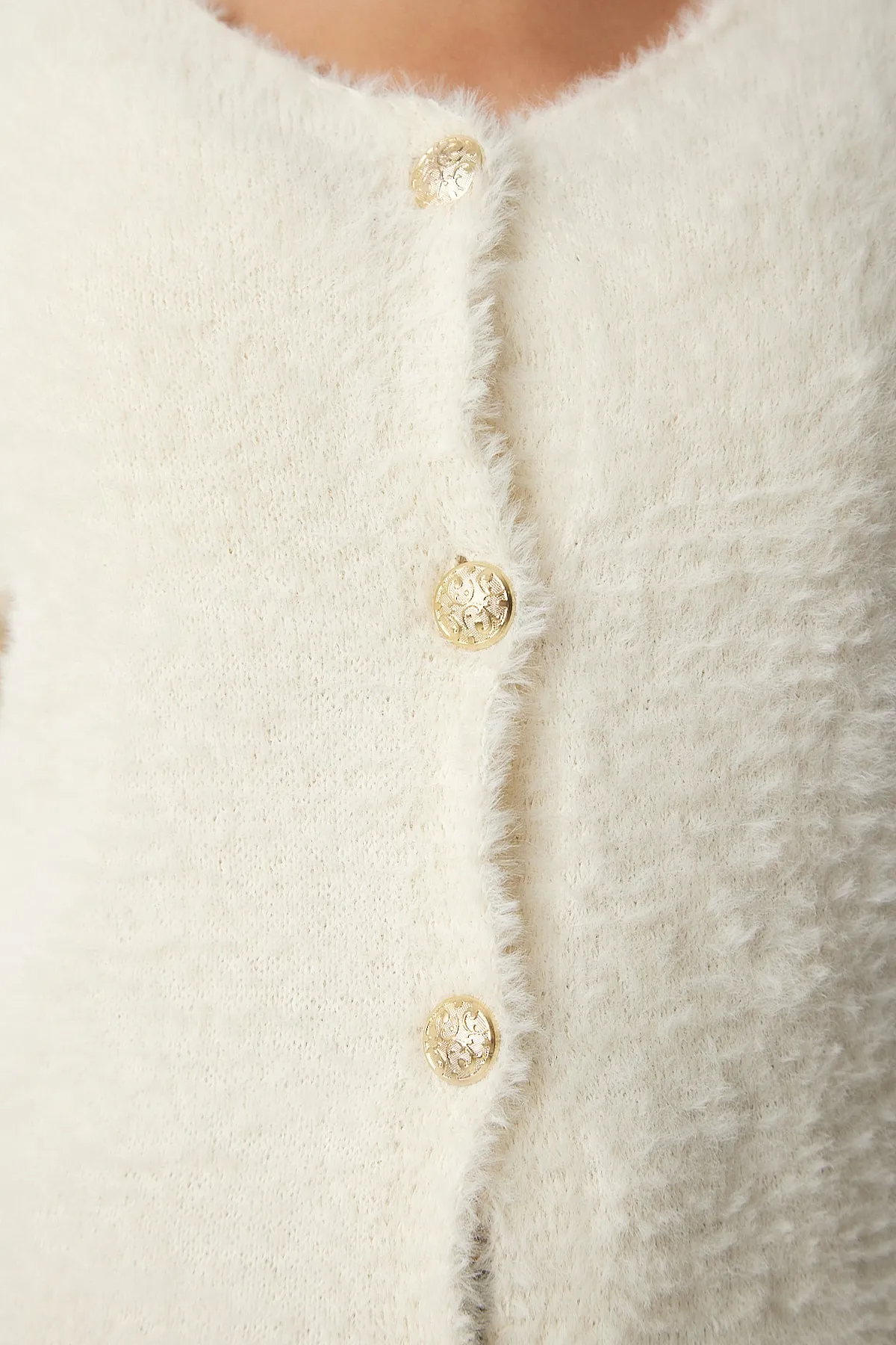 Happiness İstanbul  Strickjacke - Beige - Regular Fit