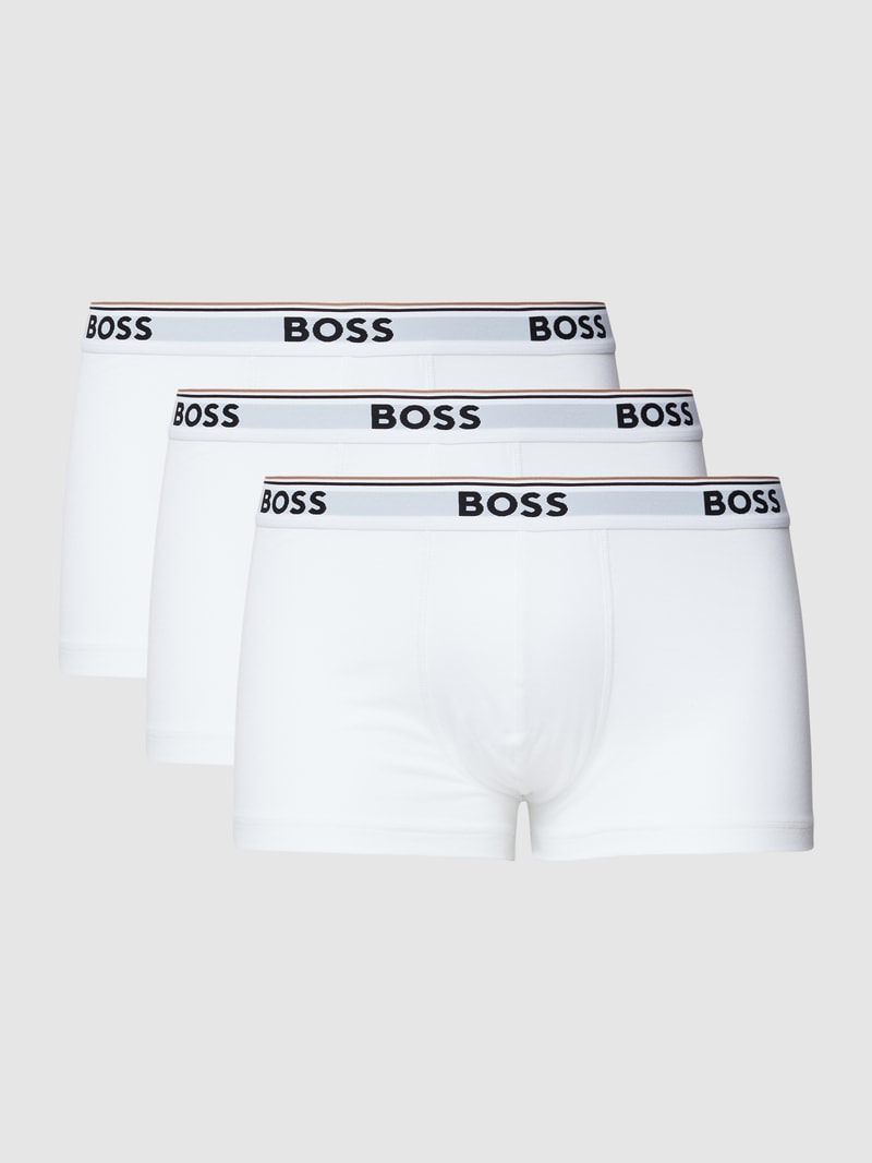Trunks mit elastischem Logo-Bund im 3er-Pack in weiß